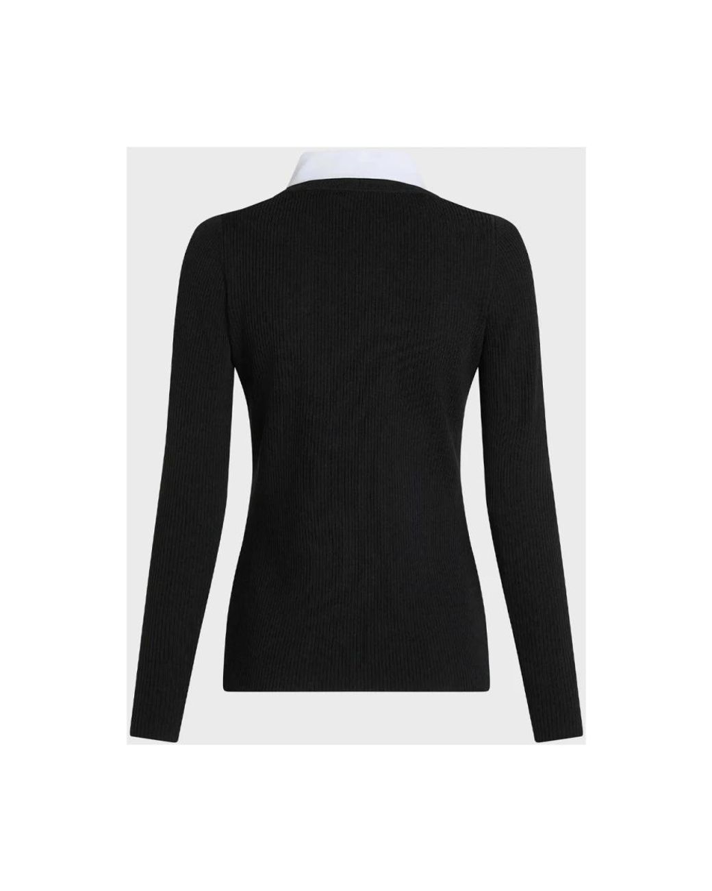 Karl Lagerfeld Black V-Neck Knitwear