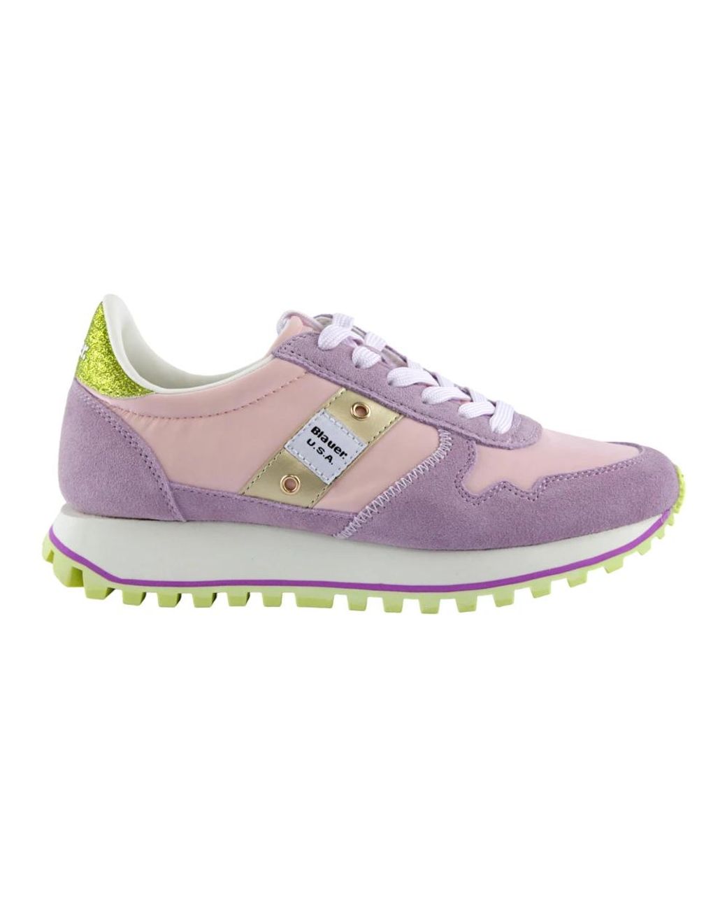 Blauer Schoenen ,Veelkleurig ,Leer Millen Sneakers in het Purple