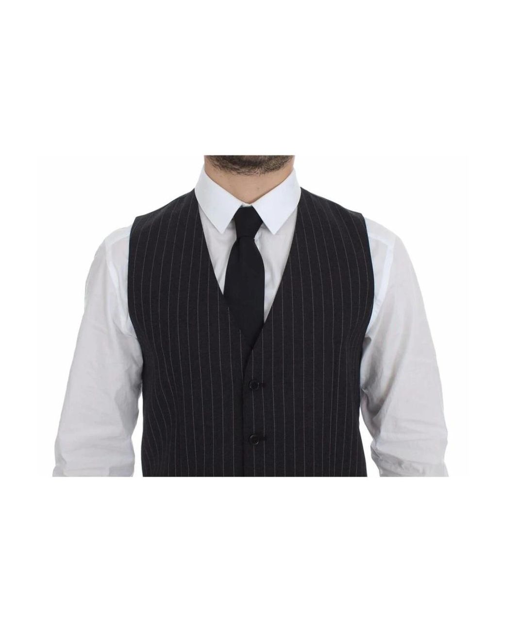 Dolce & Gabbana Black Waistcoats for men