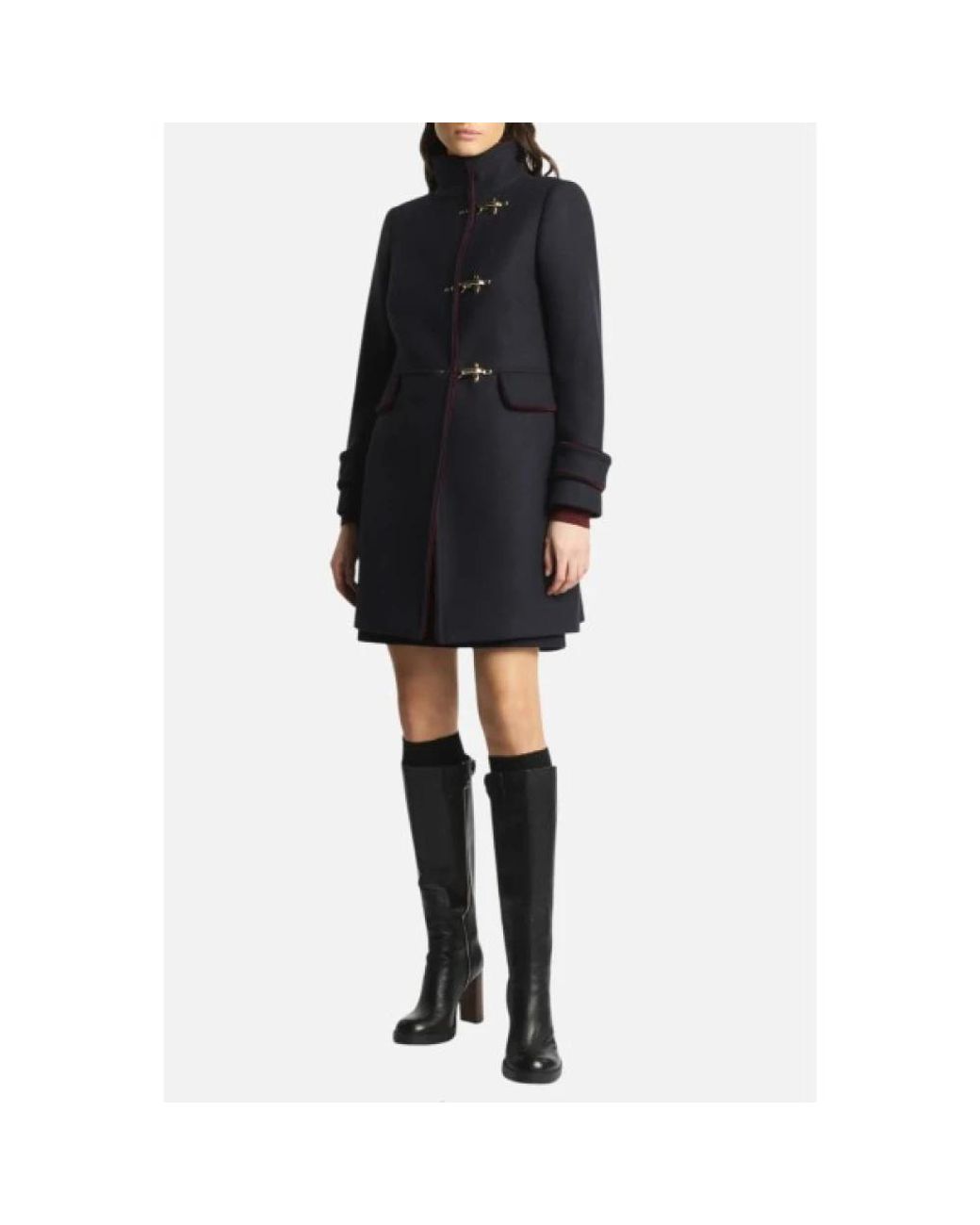 Fay Black Single-Breasted Coats