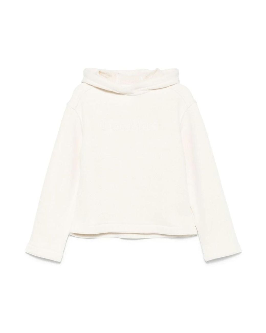Max Mara White Logo Cotton Hoodie