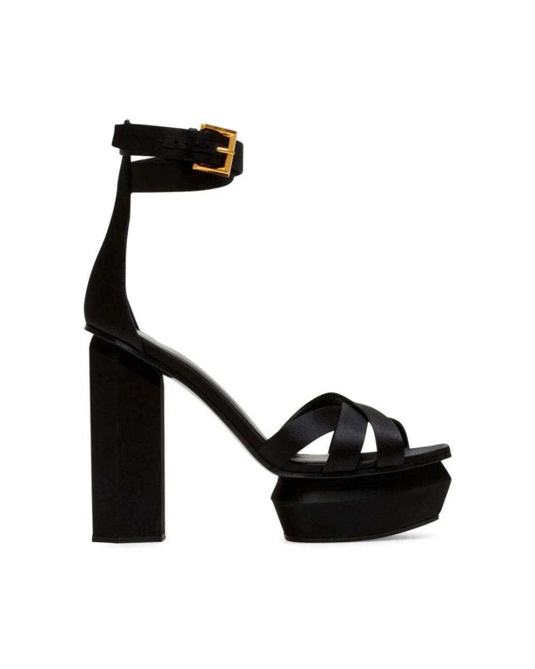 Balmain Black Platform Sandal Ava