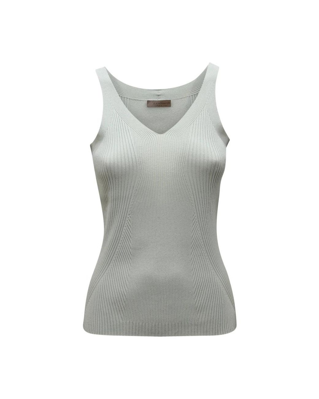 D.exterior Gray Sleeveless Tops