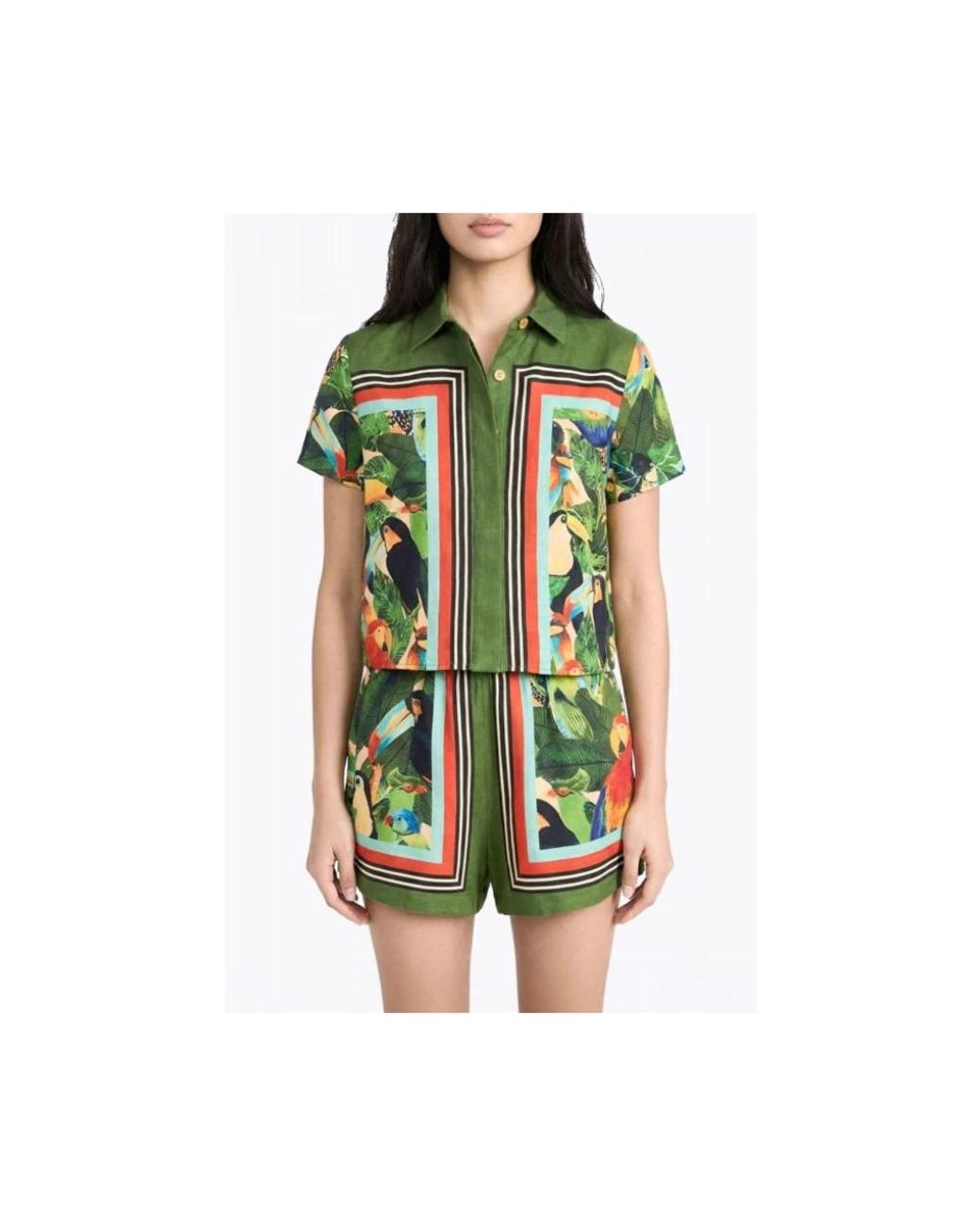 Farm Rio Green Shirts