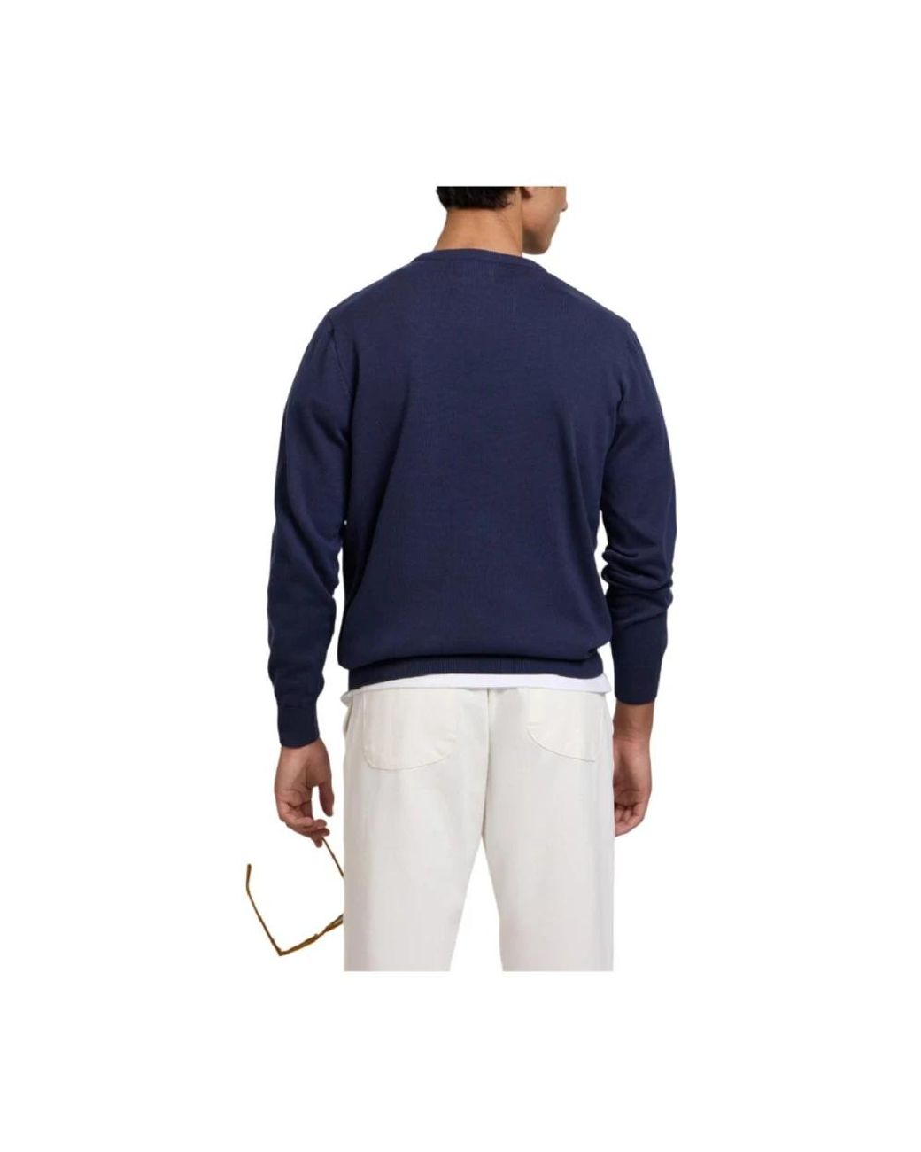 Silbon Blue Round-Neck Knitwear for men