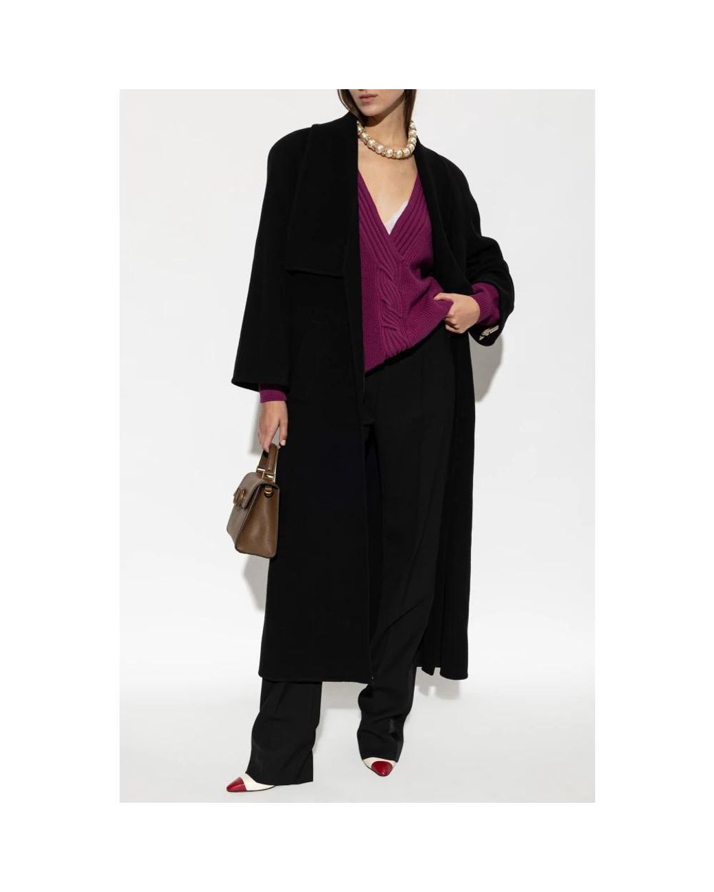 Valentino Garavani Black Belted Coats