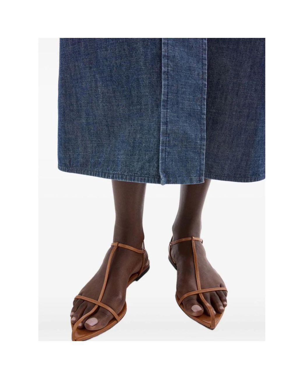 Jil Sander Brown Flat Sandals