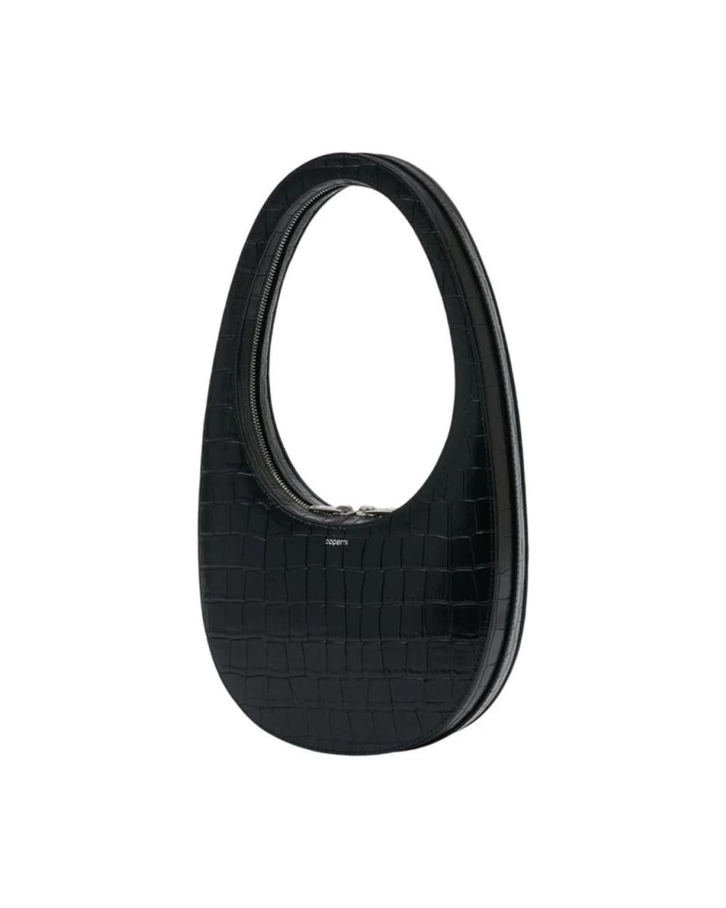Coperni Black Croco Swipe Bag