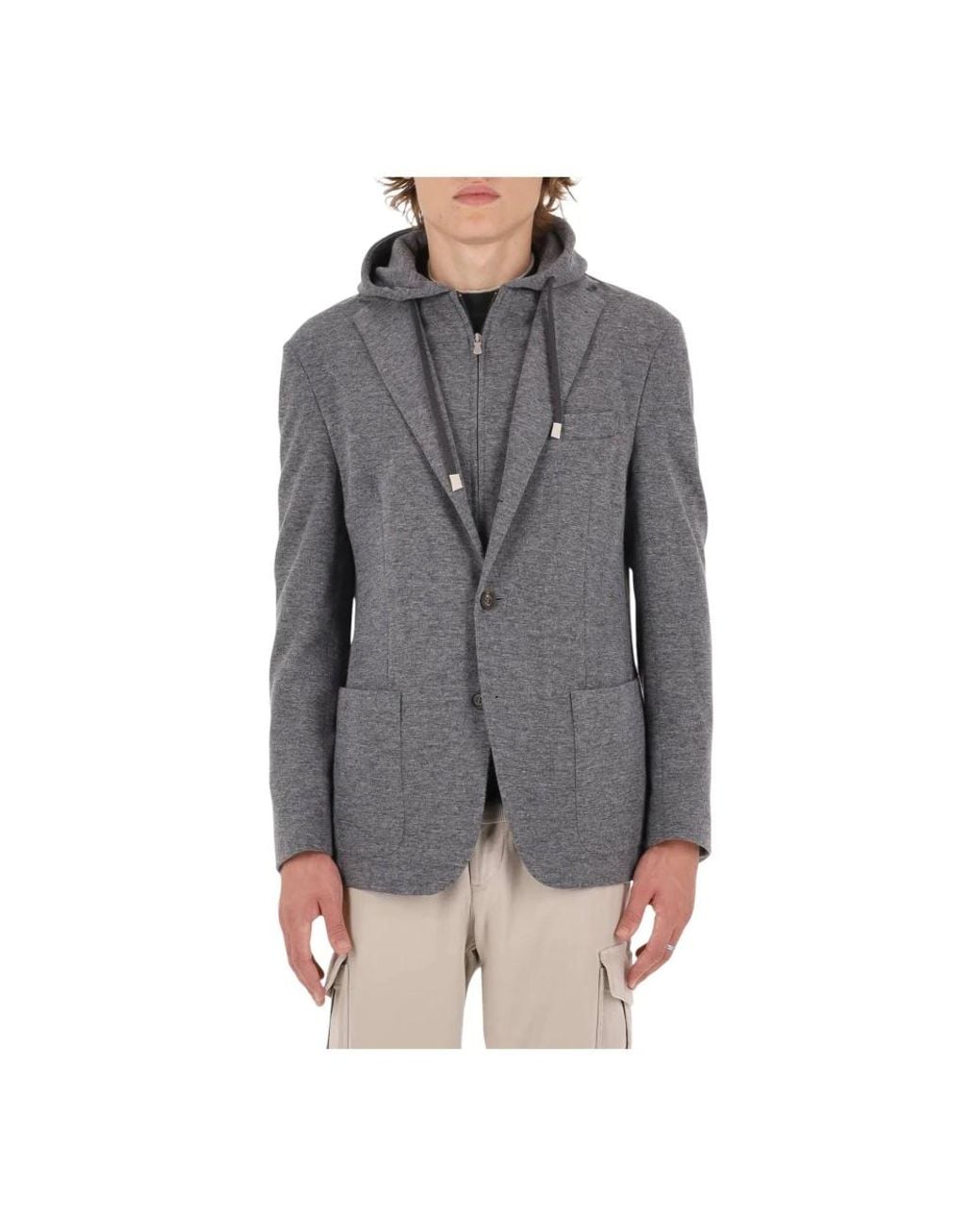 Eleventy Gray Blazers for men