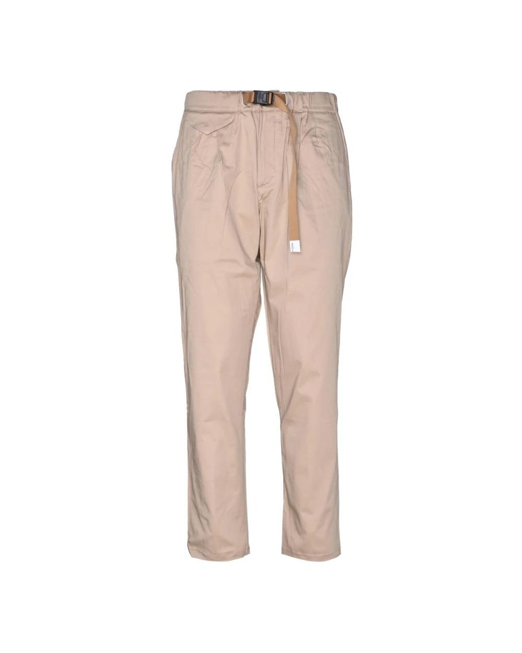 White Sand Natural Straight Trousers for men