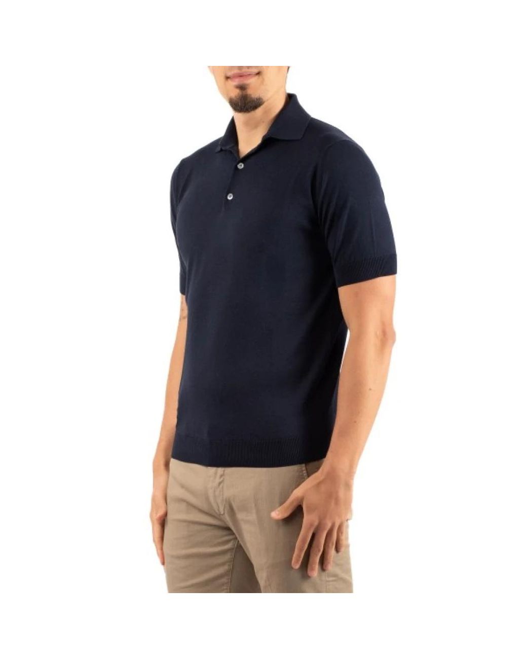 FILIPPO DE LAURENTIIS Blue Polo Shirts for men