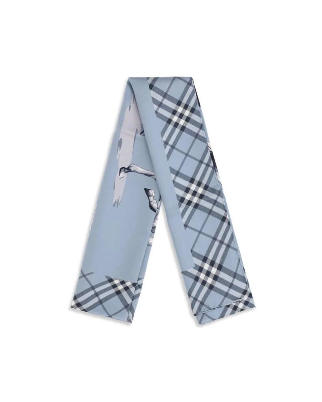 Burberry Blue Silk Scarves for men