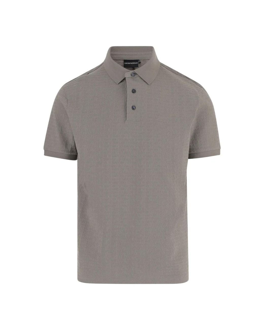 Emporio Armani Gray Polo Shirts for men