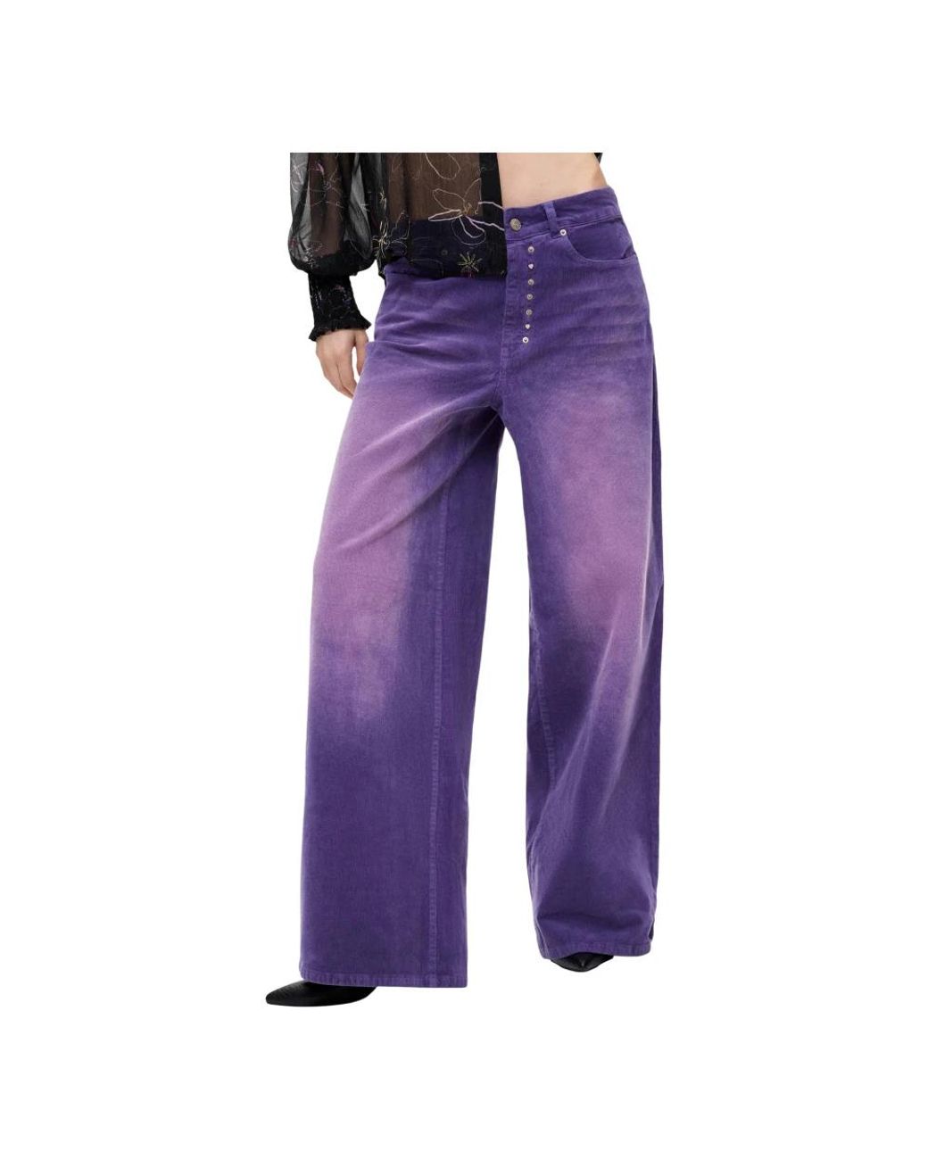 Desigual Purple Wide Trousers