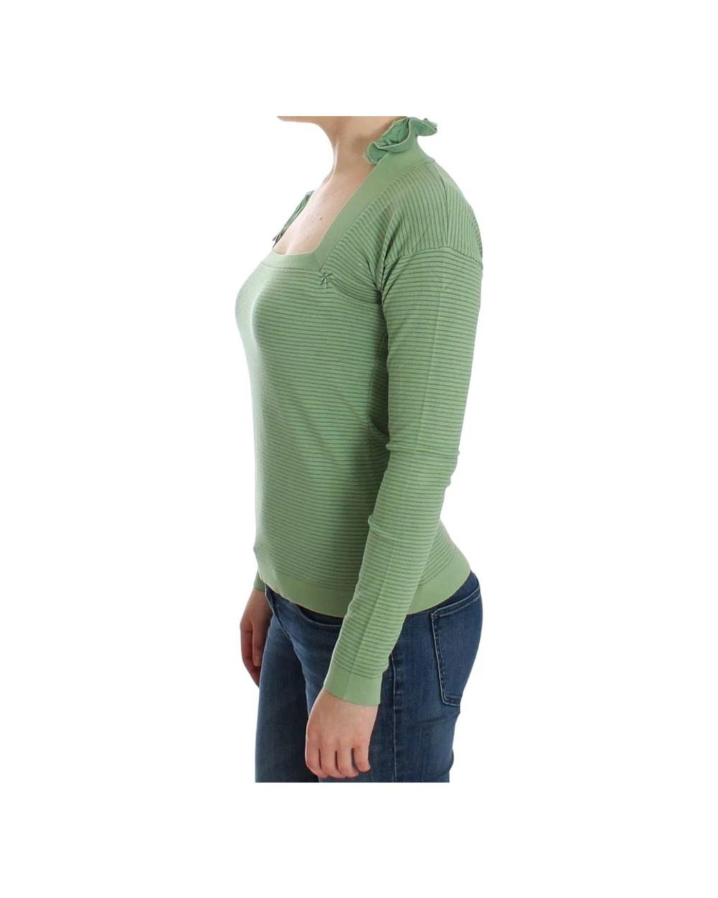 Ermanno Scervino Green Long Sleeve T-Shirts