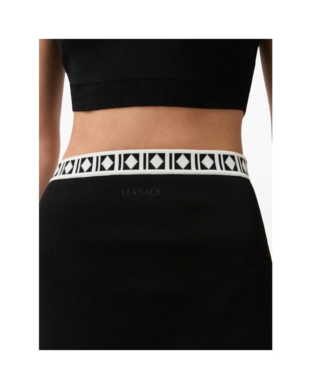 Versace Black Pencil Skirts