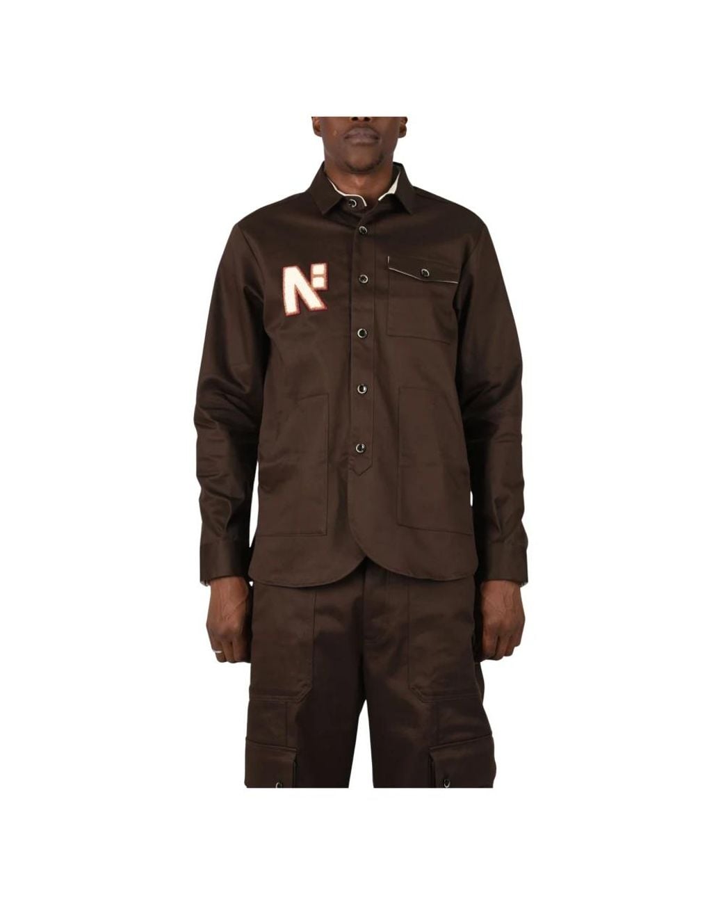 Nine:inthe:morning Brown Casual Shirts for men