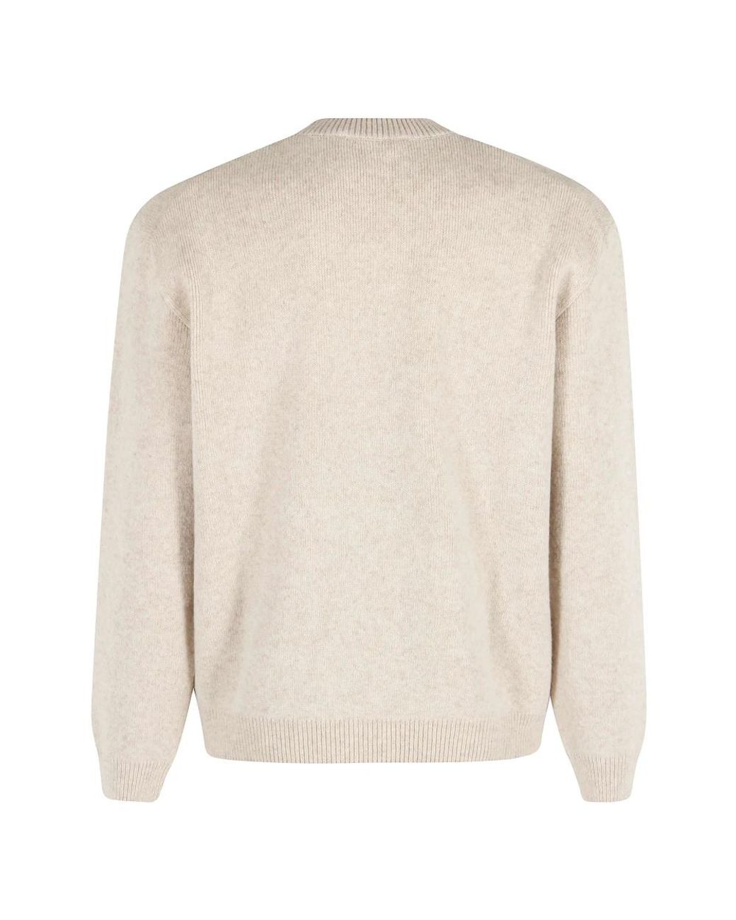 Maison Kitsuné White Round-Neck Knitwear for men