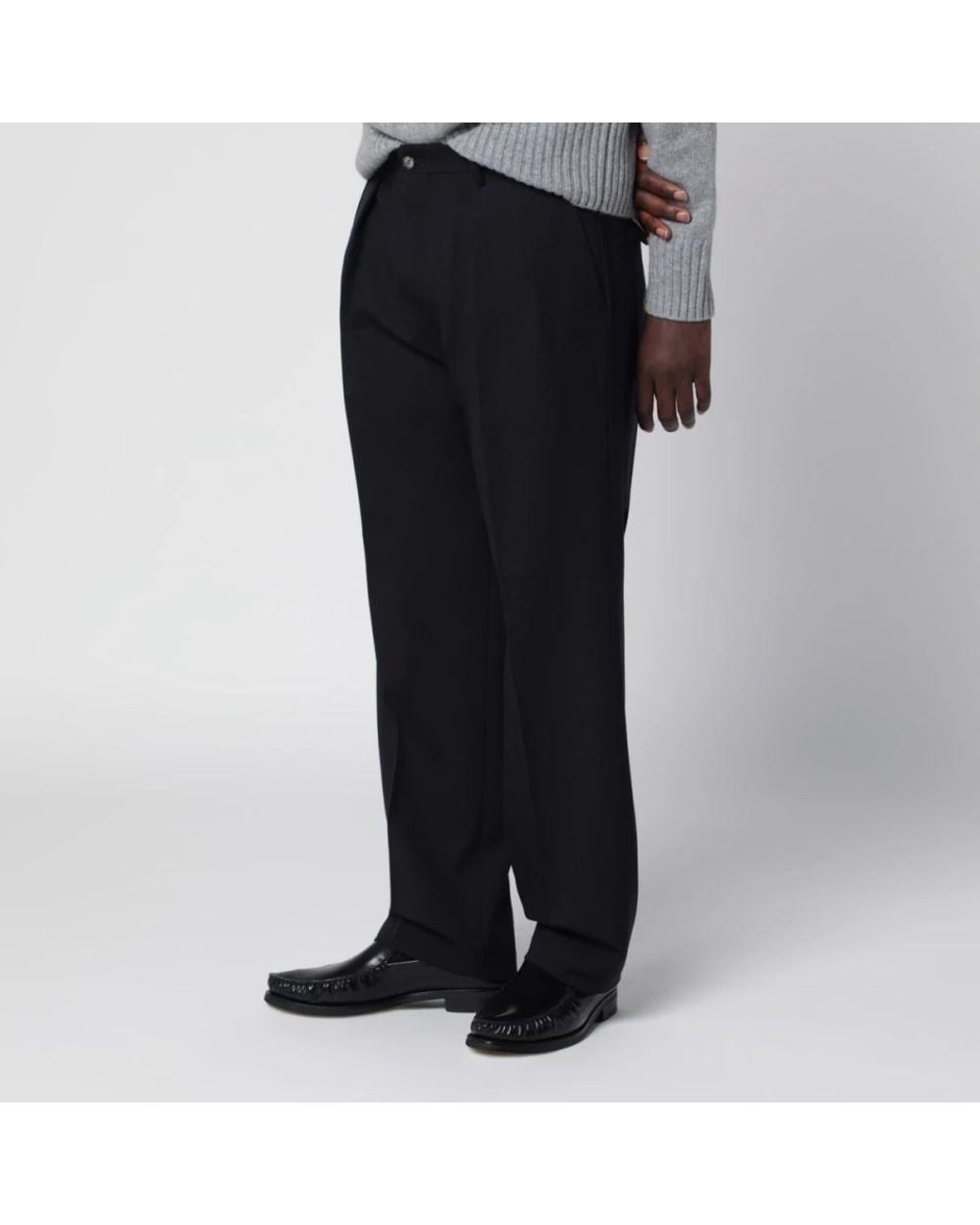 Santaniello Black Suit Trousers for men