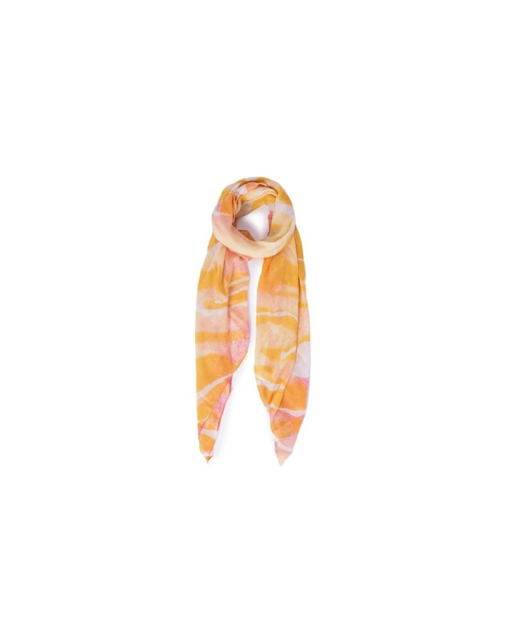 Pieces Orange Polyesterschal Mit Fransen
