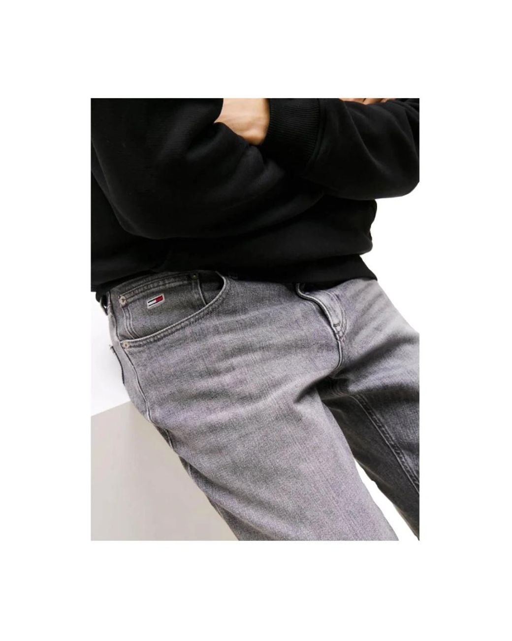 Tommy Hilfiger Black Slim Fit Jeans for men