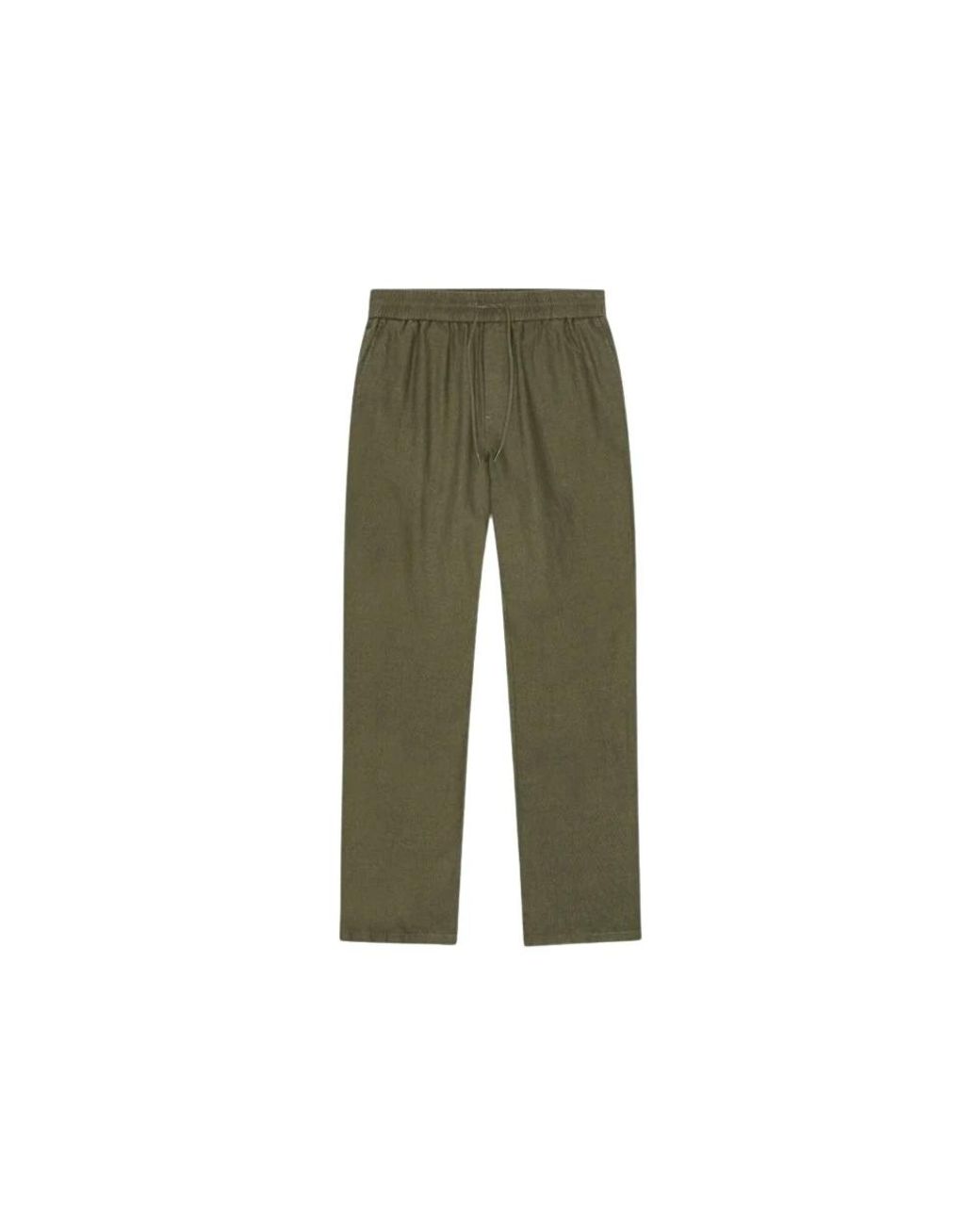 Les Deux Green Straight Trousers for men