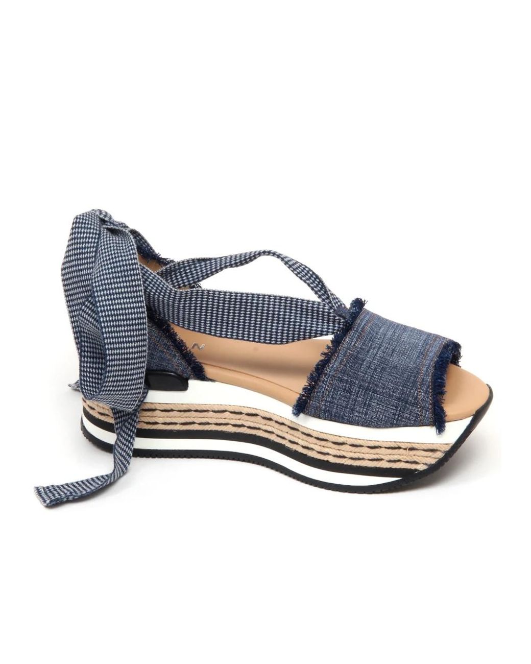 Hogan Blue Flat Sandals
