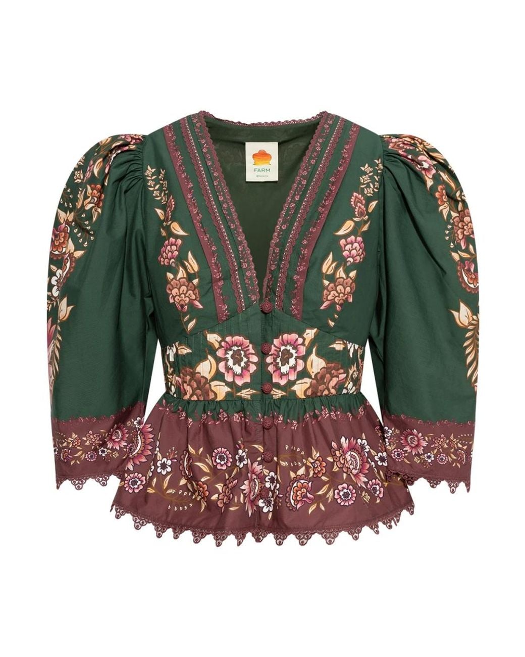 Blouses Farm Rio de color Green