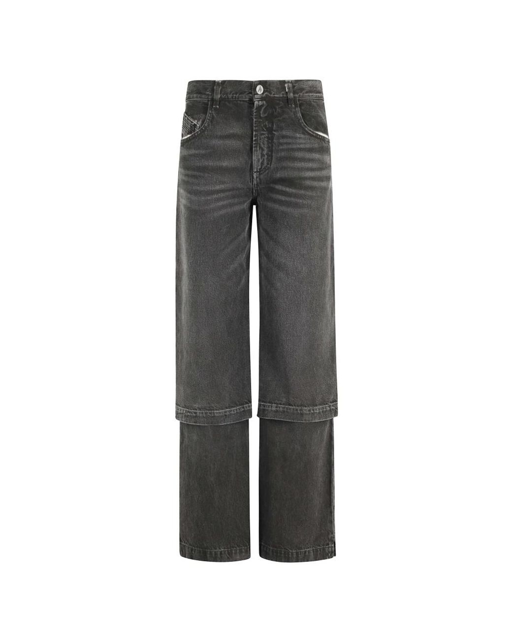The Attico Gray Straight Fit Jeans