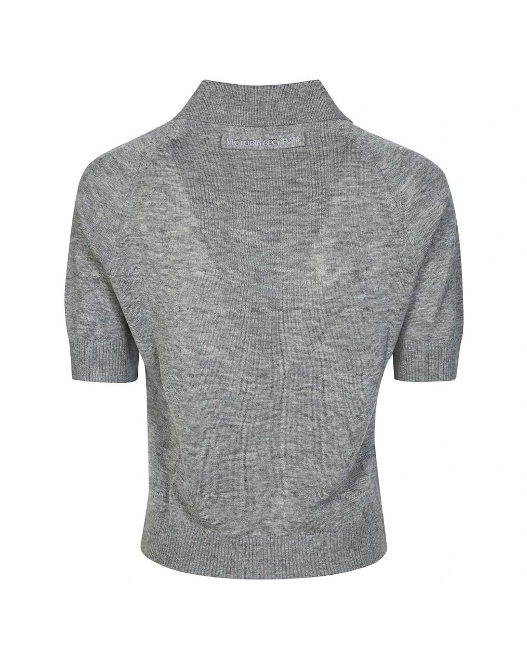 Victoria Beckham Gray Polo Shirts