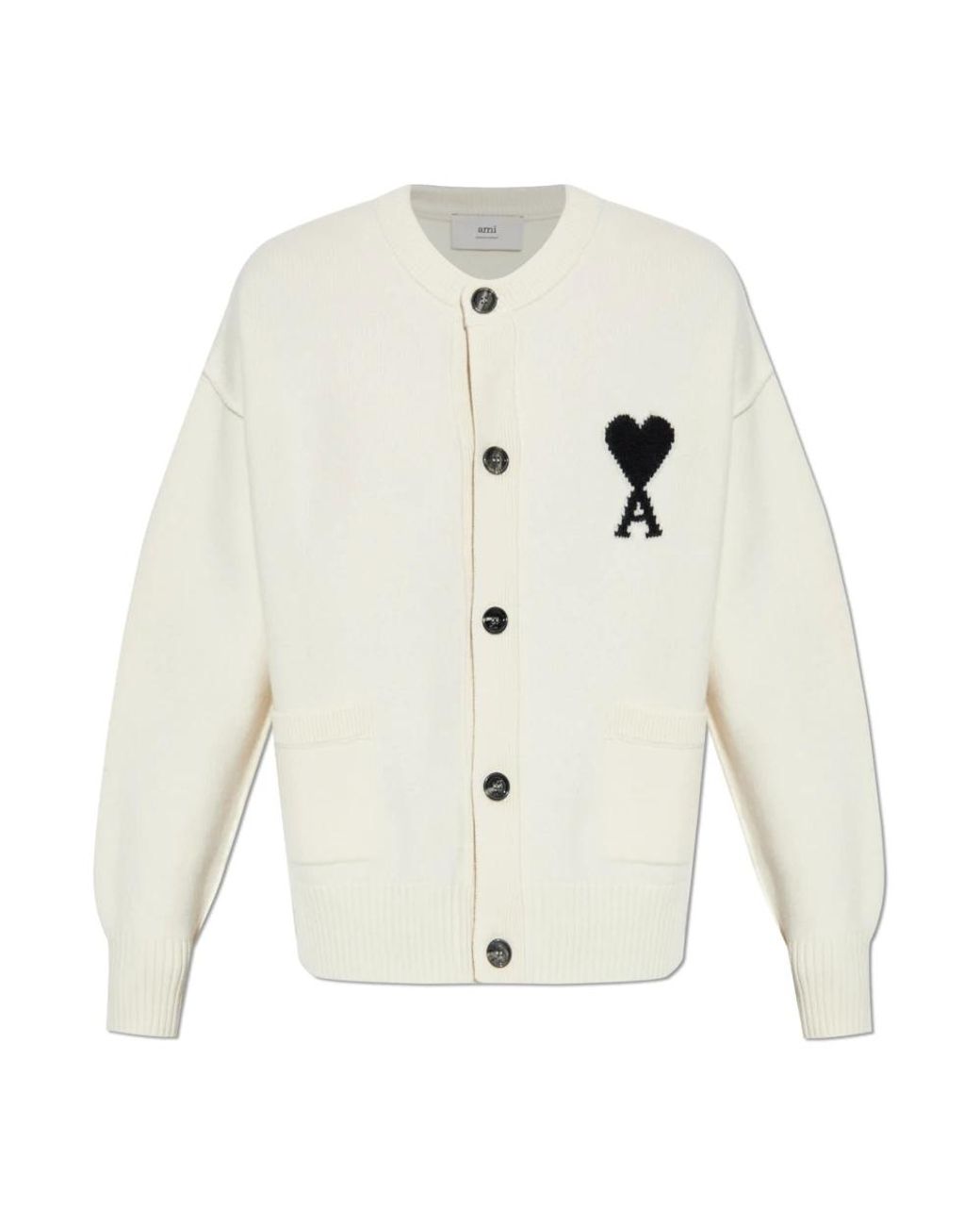 AMI Truien & Vesten ,Wit ,Wol Wollen Vest in het White