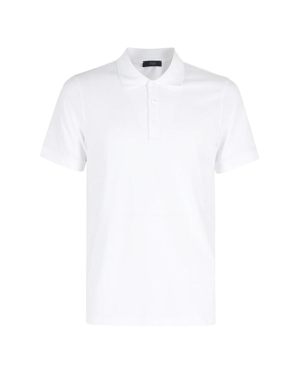 Fay White Polo Shirts for men