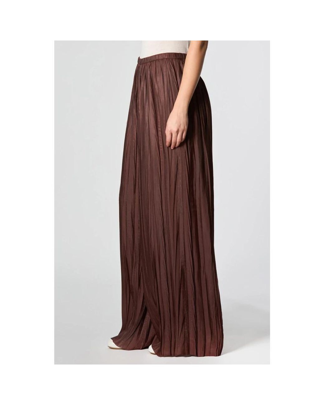 Roberto Collina Brown Wide Trousers