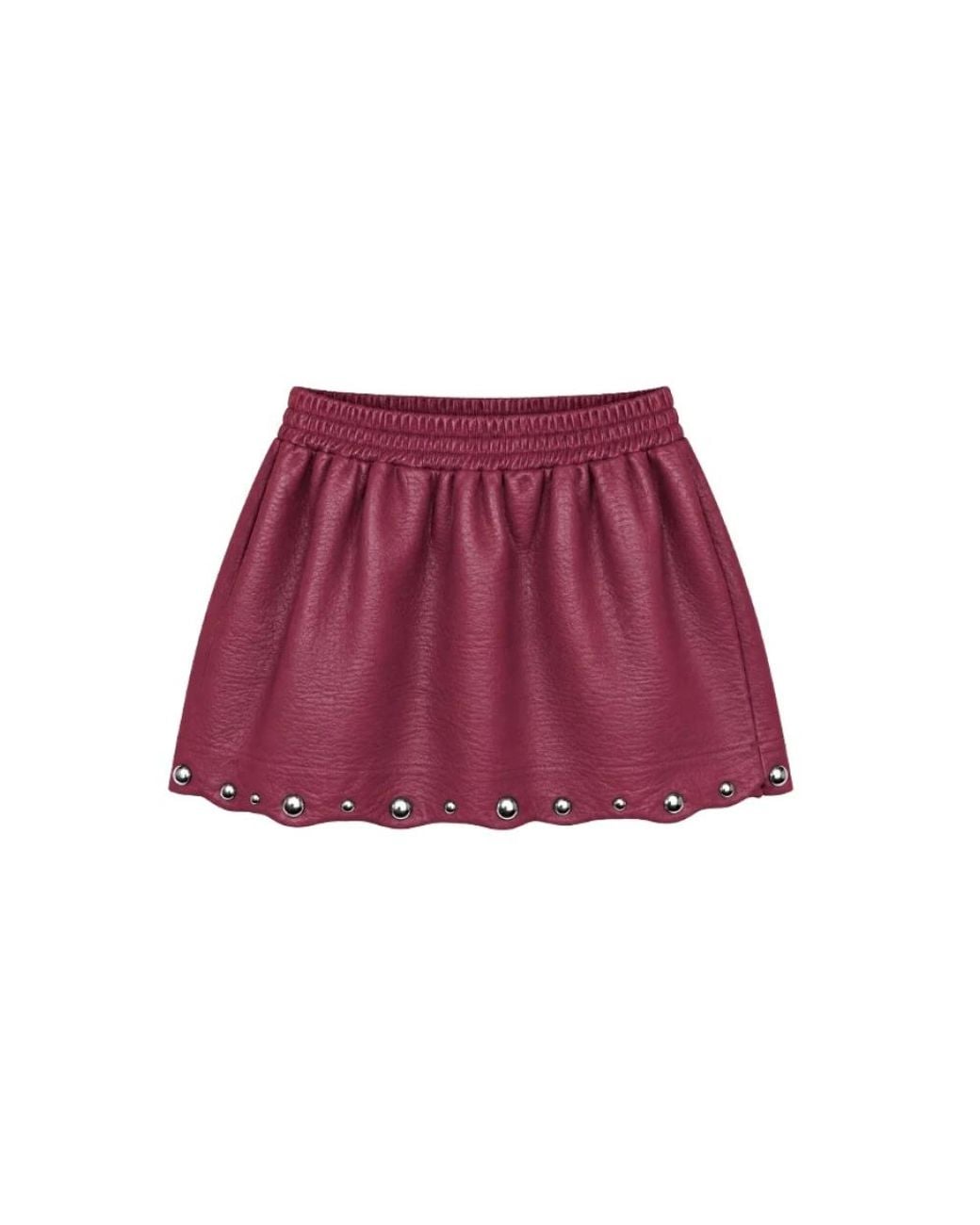 A PAPER KID Red Leather Skirts