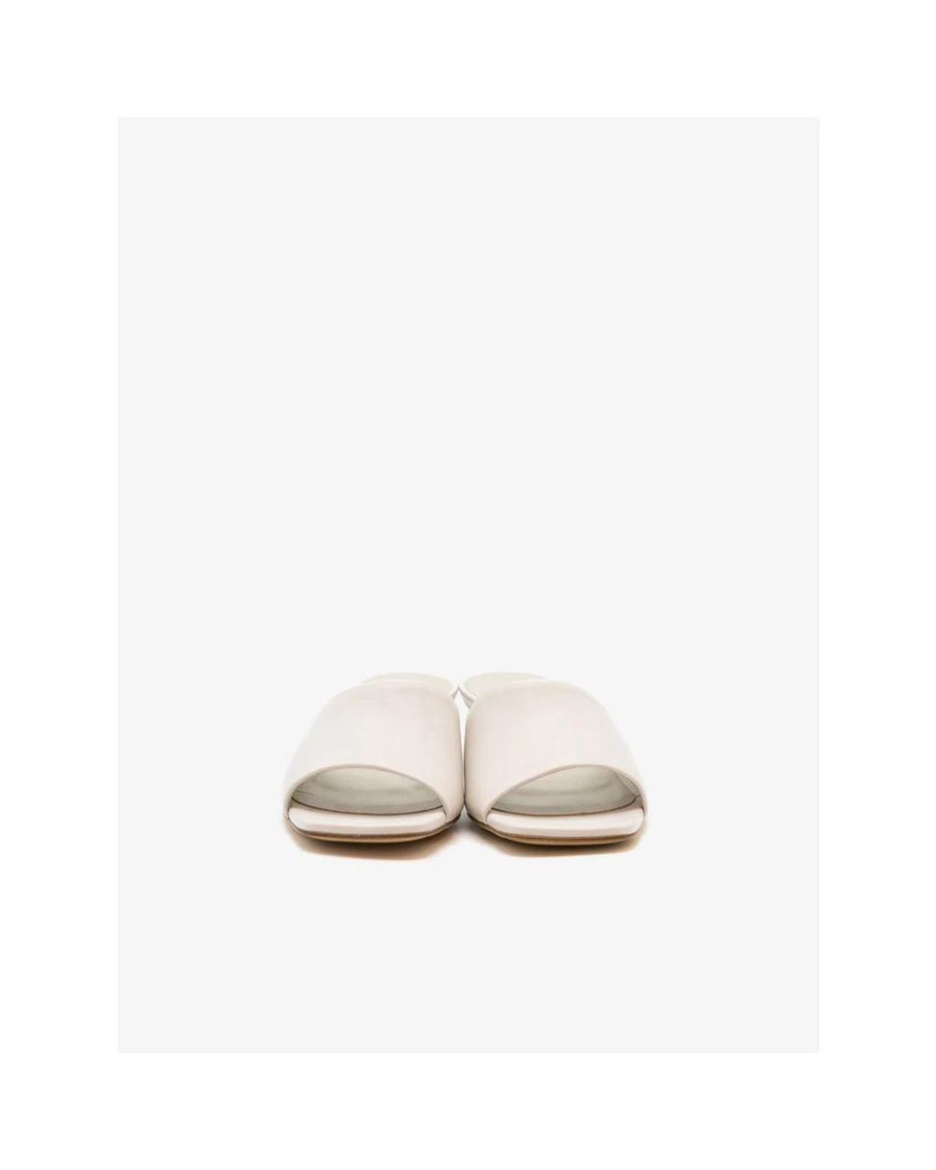 Halmanera White Heeled Mules