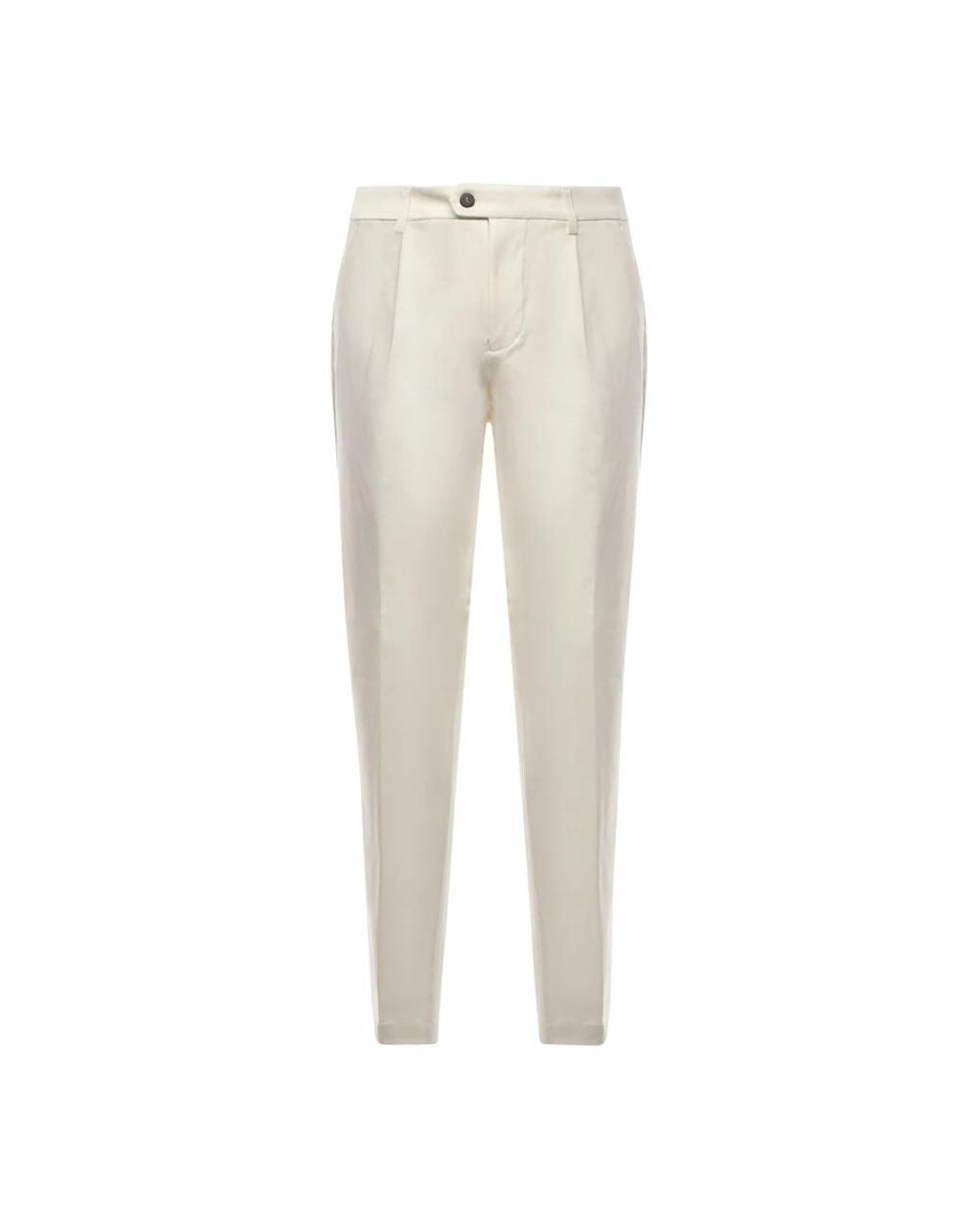Eleventy Natural Slim-Fit Trousers for men