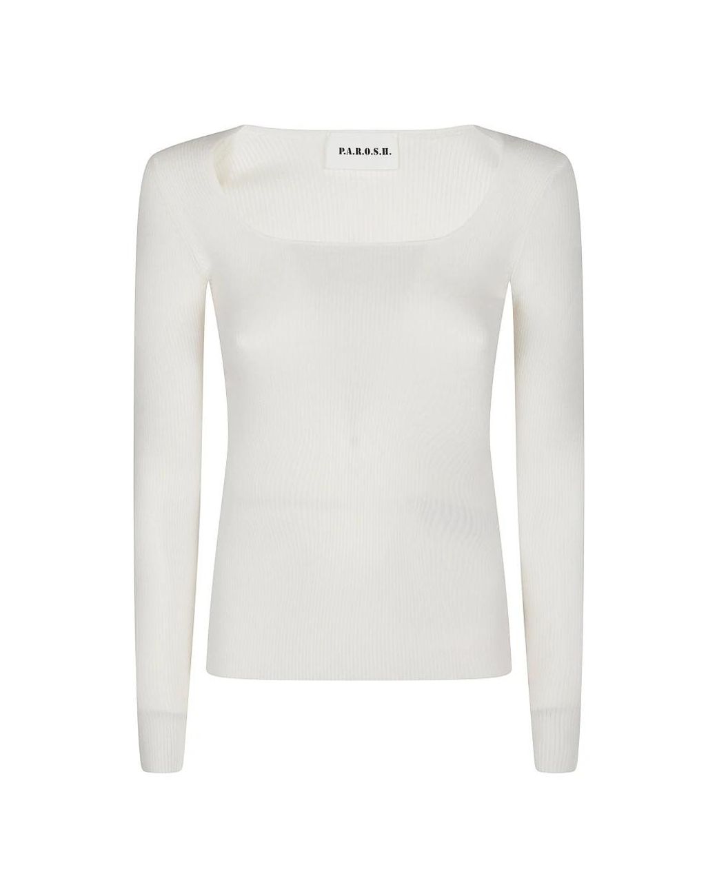 P.A.R.O.S.H. White Round-Neck Knitwear
