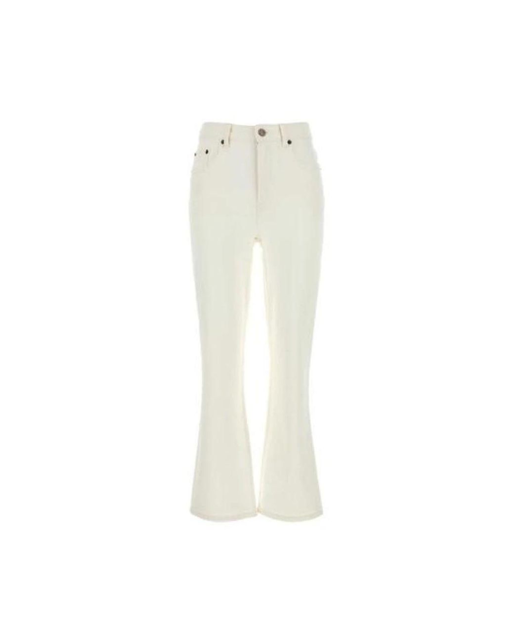 Tory Burch Jeans ,Wit ,Denim Stretch Denim Boot-Cut Jeans in het White
