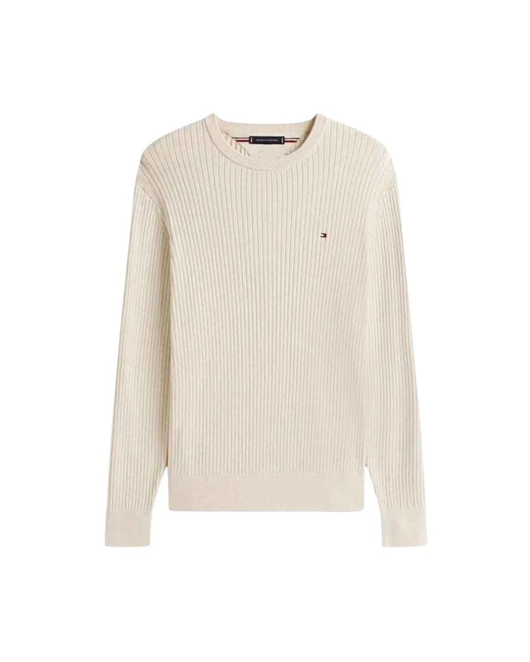 Tommy Hilfiger White Round-Neck Knitwear for men
