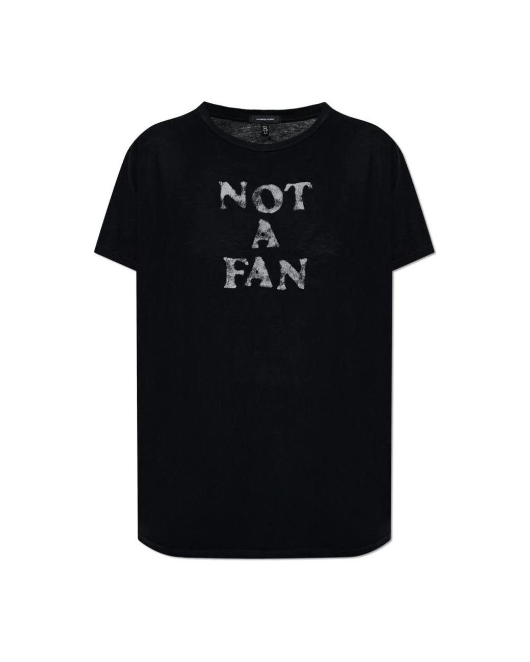 R13 Tops ,Zwart ,Katoen Not A Fan Graphic T-Shirt in het Black