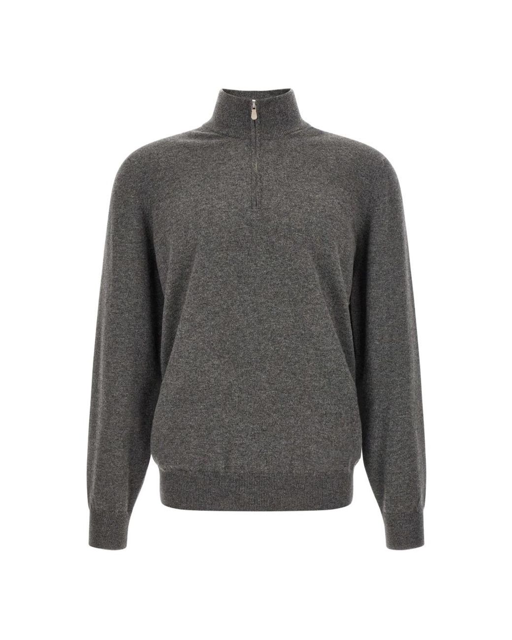 Brunello Cucinelli Gray Cashmere Knitwear for men
