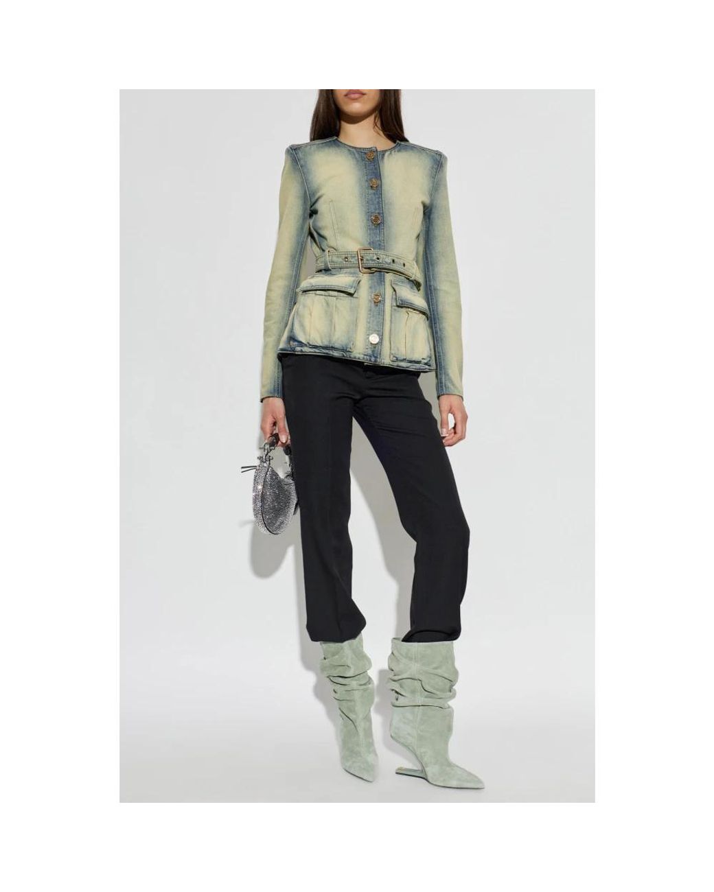 Denim Jackets Balmain de color Blue