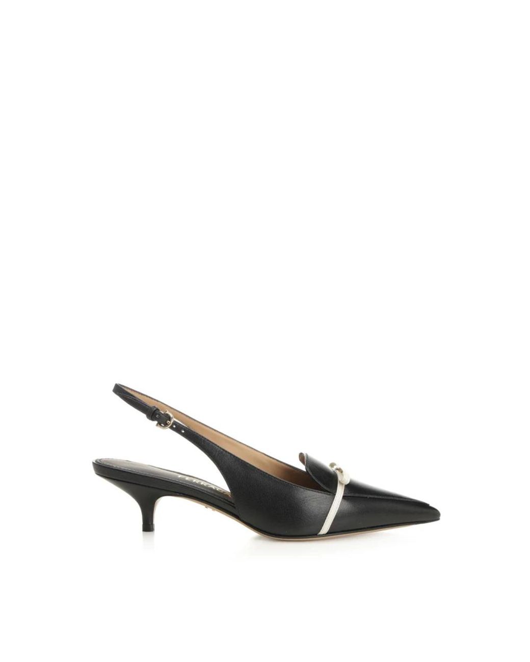 Ferragamo Mini Bow Slingback in het Black