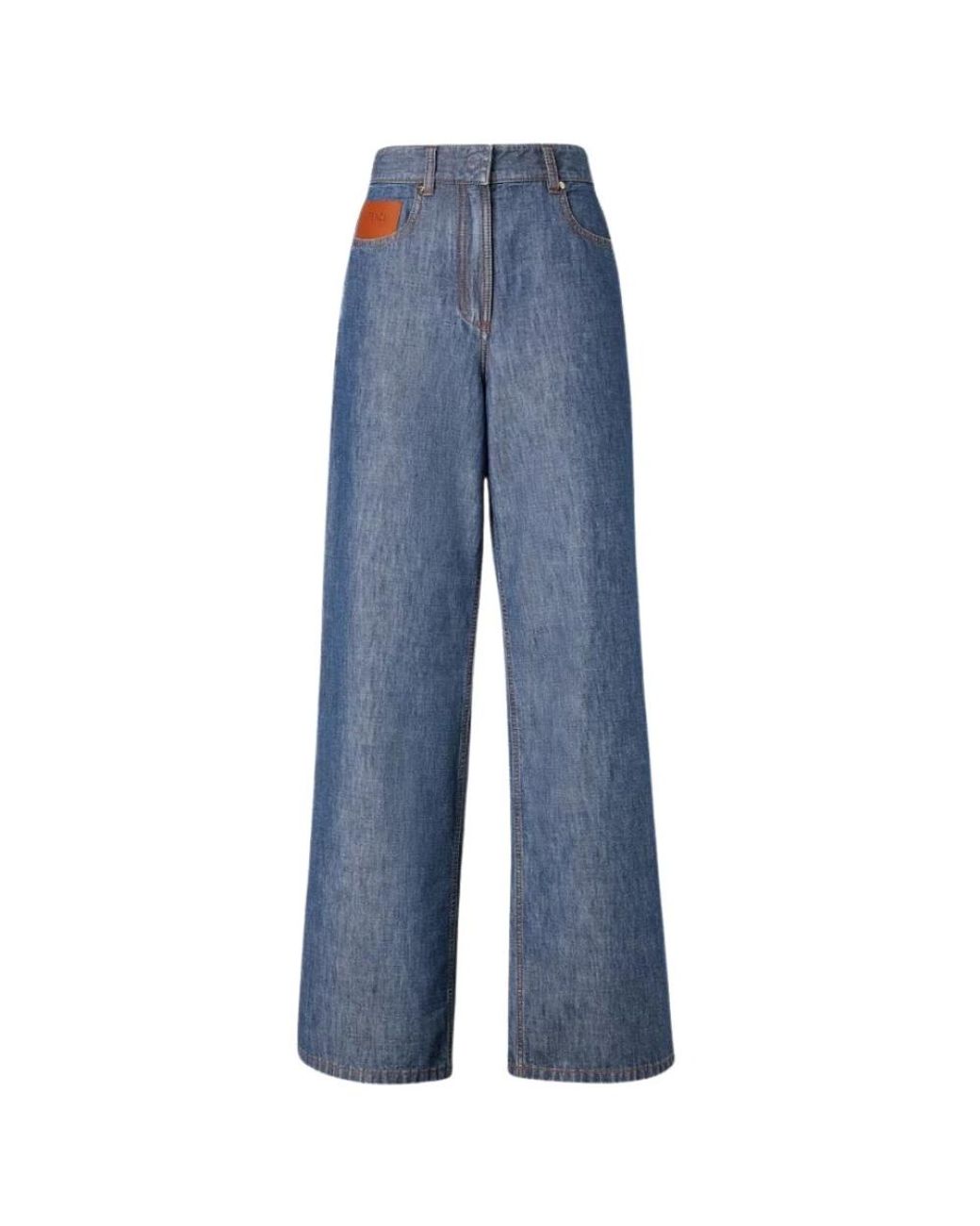 Fendi Blue Wide Jeans