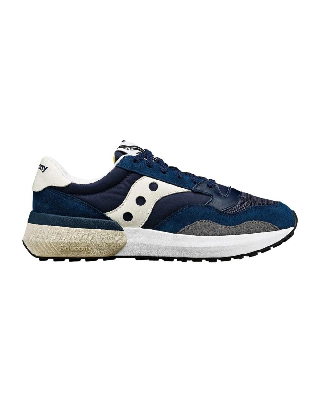 Saucony Schoenen ,Blauw ,Leer Leather Jazz Nxt Sneakers in het Blue voor heren