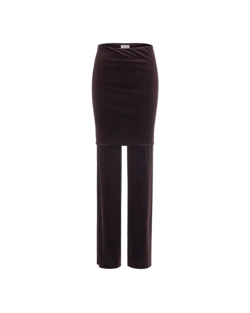 ANDAMANE Brown Straight Trousers