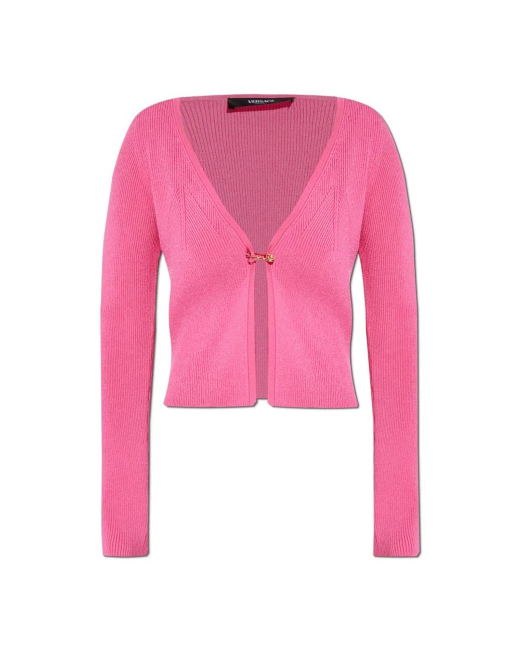 Versace Cardigan Met Veiligheidsspeldsluiting in het Pink