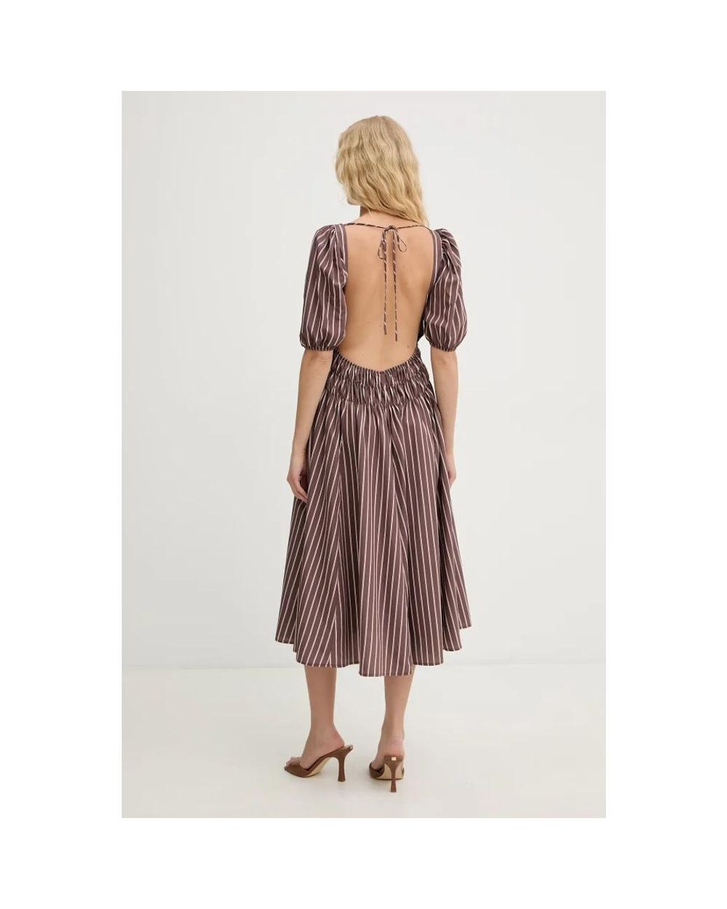 Midi Dresses Pinko de color Brown