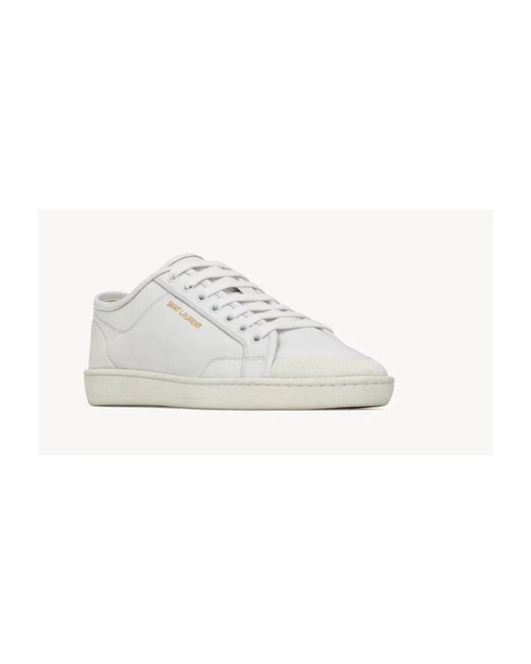 Saint Laurent Schoenen ,Wit ,Leer Court Classic Sneakers in het White voor heren