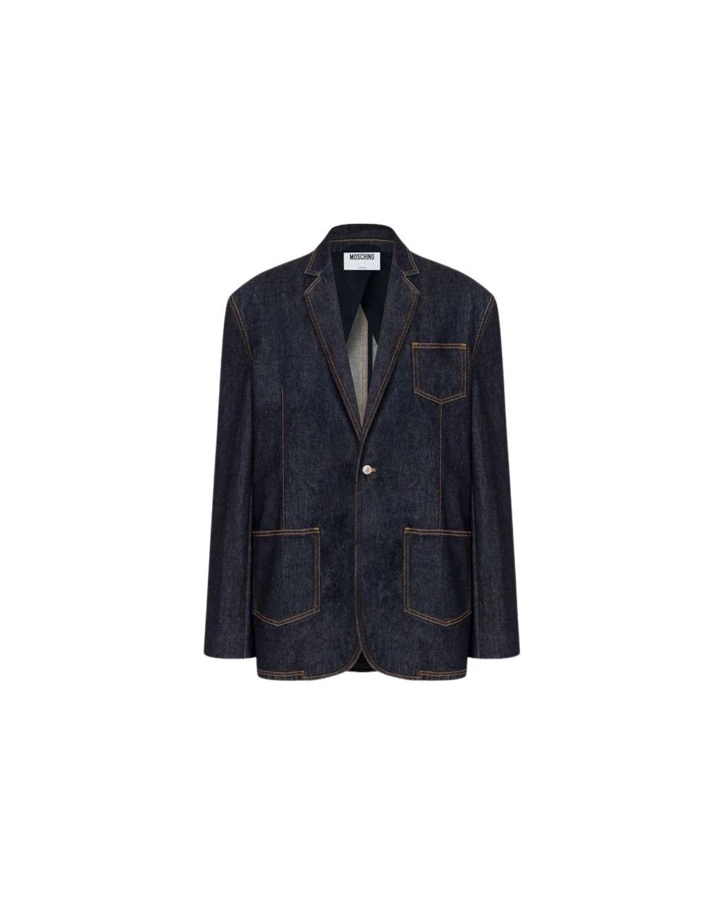 Moschino Blue Denim Jackets for men